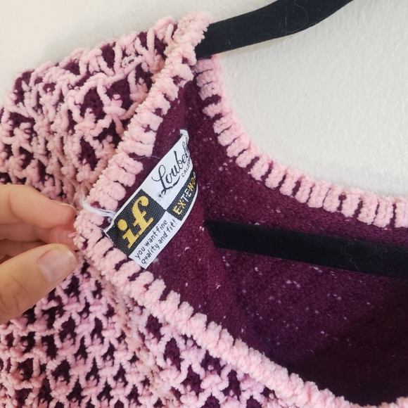 1960s Vintage Chenille Pullover Sweater Loubella Of California Extendable - Picture 8 of 8